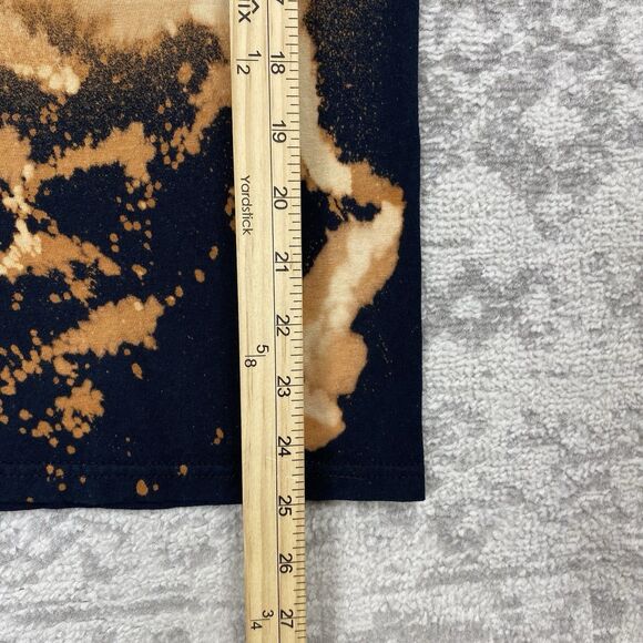 Custom T Shirt Bleach Mountain View Short Sleeve Black Gildan Shirt Size Small - Picture 2 of 6